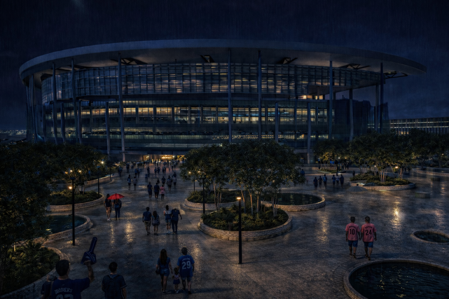 Little Haiti Stadium nighttime render