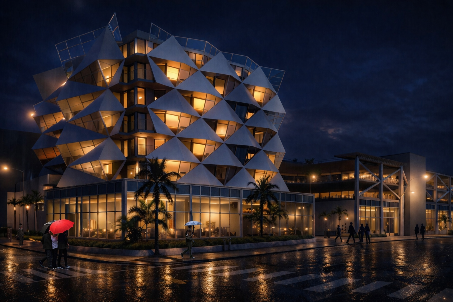 Miami Beach Workforce Housing nighttime render
