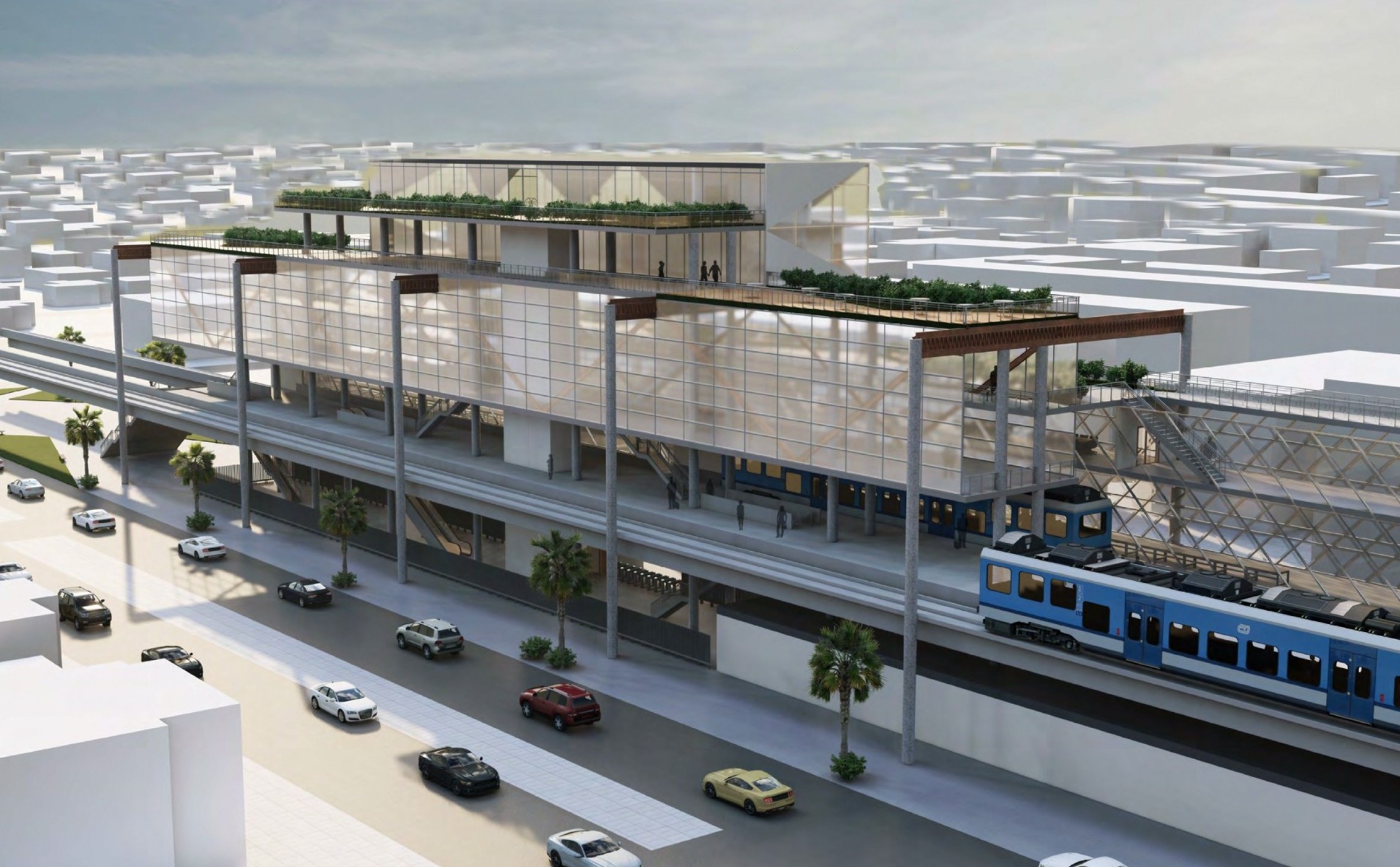 Transit Hub aerial rendering