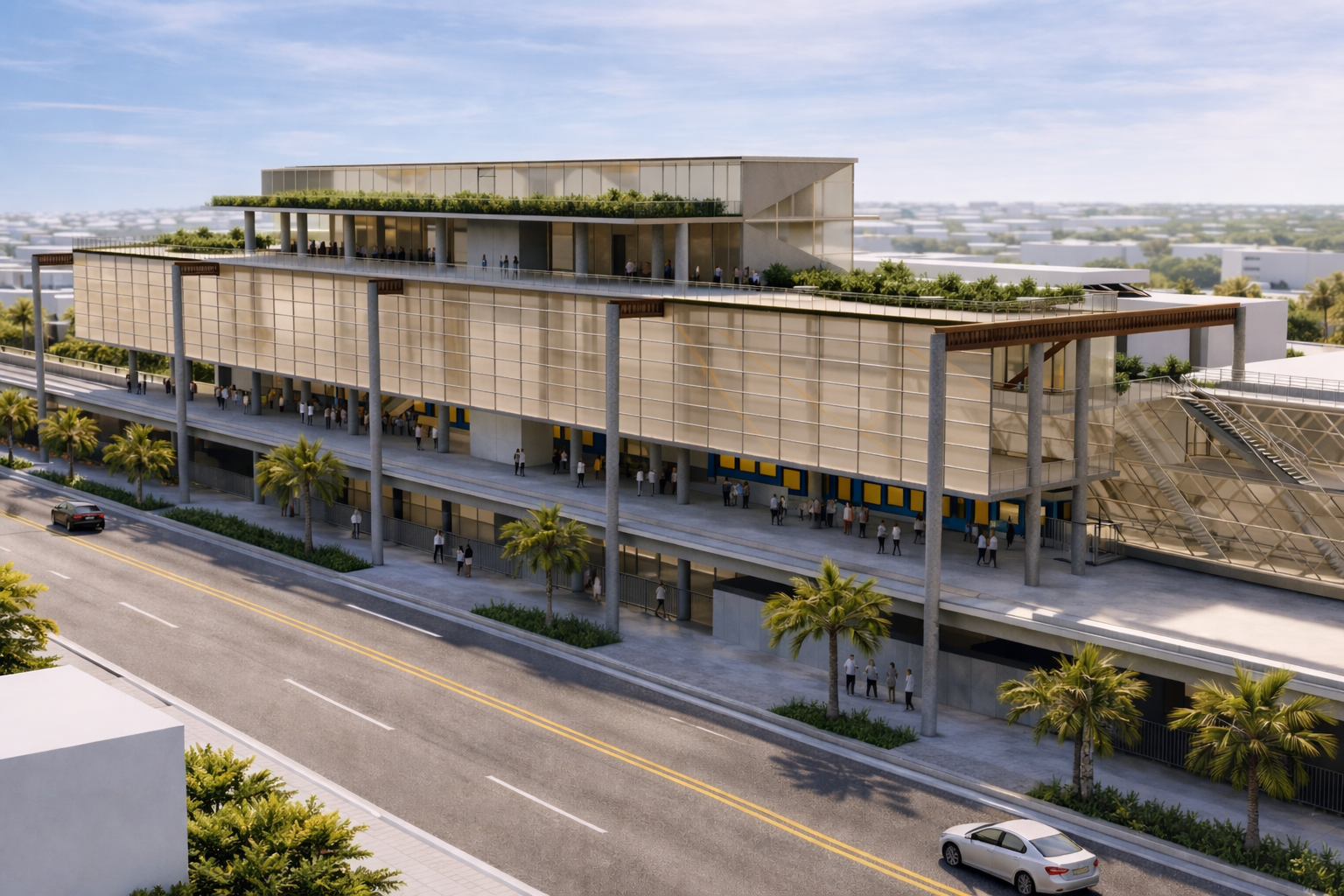 Transit Hub daytime render